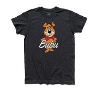 3styler T-Shirt Uomo Bubu 1 - L'amico dell'orso Yoghi - Boboo Bear - Yellowstone Park - Linea Classic - 100% Cotone 185 gr/mq (L, Nero)