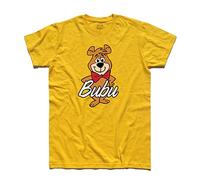 3styler T-Shirt Uomo Bubu 1 - L'amico dell'orso Yoghi - Boboo Bear - Yellowstone Park - Linea Classic - 100% Cotone 185 gr/mq (L, Giallo)
