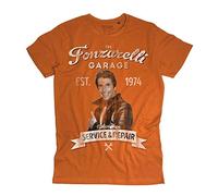 3styler T-Shirt Uomo Fonzie - The Fonz Happy Days - Linea Vintage - Cotone Organico 140 gr/mq