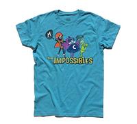 3styler T-Shirt Uomo Gli Impossibili - The Impossible - Coil Man, Flud Man, Multi Man e Big D - Cartoni Anni 70 - Linea Classic - 100% Cotone 185 gr/mq (M, Azzurro)