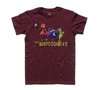 3styler T-Shirt Uomo Gli Impossibili - The Impossible - Coil Man, Flud Man, Multi Man e Big D - Cartoni Anni 70 - Linea Classic - 100% Cotone 185 gr/mq (XXL, Bordeaux)