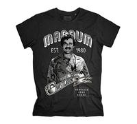 3styler T-Shirt Uomo Magnum PI The Hawaii Private Investigator - Serie TV Anni 80 - Linea Vintage - Cotone Organico 140 gr/mq