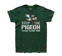 3styler T-Shirt Uomo Stop The Pigeon - Yankee Doodle - Linea Classic - 100% Cotone 185 gr/mq (S, Verde)