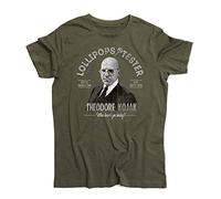 3styler T-Shirt Uomo Tenente Kojak - Lollipops Tester - Linea Vintage - Cotone Organico 140 gr/mq