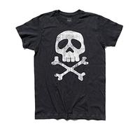 3styler T-Shirt Uomo Teschio Jolly Roger Flag Bandiera Pirata - Capitan t-Shirt - Linea Classic - 100% Cotone 185 gr/mq (XL, Nero)