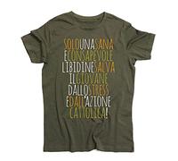 3styler T-Shirt Uomo Zucchero - Solo Una Sana e Consapevole libidine Salva Il Giovane dallo Stress e dall’Azione Cattolica - Linea Vintage - Cotone Organico 140 gr/mq
