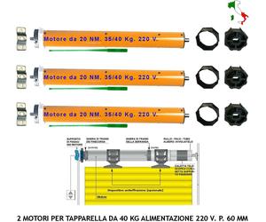 3TAPPARELLE AUTOMATTICHE SERRANDRE AVVOLGIBILI 40 KG MOTORE ELETTRICO 220 V.