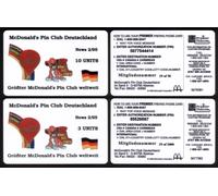 3u, 10u Mcdonald's Pin Club Germania ( Coke Logo ) Prototype Set Di 2 Phone Card