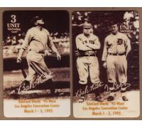 3U Babe Ruth Baseball: Los Angeles Expo 3/95 Set Di 2 Carte Telefoniche