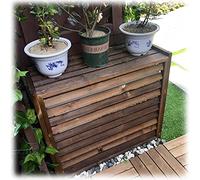 3UOOWWFA Copertura per aria condizionata esterna, scaffale per fiori e piante, rack per condizionatore d'aria per unità esterna (85 x 35 x 75 cm)