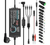 3V-24V 6A 144W Alimentatore regolabile Adattatore universale Alimentatore regolabile 100V-240V CA a CC con display LED e 14 punte per dispositivi elettronici domestici