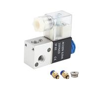 3V1-M5 3V1-06 AC110V AC220V DC12V 24V Air Compressor Valve 1/8" NC Normally Closed Pneumatic Aluminum Solenoid Valve(3V1-06 and 4mm,DC24V)