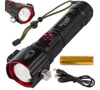 3v1 tattico aku. ALU LED. martello zoom lampada a mano + powerbank