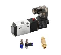 3V110-06 1/8" Elettrovalvola a 3/2 vie DC12V 24V AC110V 220V 1pz (3V110-06 w SL4-01, AC110)