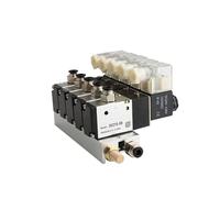 3V110-06-NC Elettrovalvola a solenoide normalmente chiusa con base di raccordo Collettore DC12v 24v AC 110v 220v 3 porte(Ac110v 6 in 6 Out)