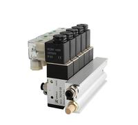 3V110-06-NC Elettrovalvola a solenoide normalmente chiusa con base di raccordo del silenziatore, collettore DC12v 24v AC 110v 220v 3 porte(10 Stations)