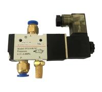 3V110-06 - Valvola solenoide pneumatica a 3 vie, 12 V, 1/8 pollici, alloggiamento in alluminio, 1 pezzo (raccordo da 4 mm, AC110 V)