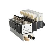 3V210-08-NC Elettrovalvola a solenoide normalmente chiusa Blocco valvola di confluenza Solenoide pneumatico DC24v AC110v 220v 3 porte(Ac110v 6 in 6 Out,3 combinations)