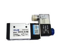 3V310-10 Elettrovalvola pneumatica a solenoide a 3 vie 2 posizioni Valvola magnetica for gas aria di controllo 12V 24V 220V Volt bobina (Color : 3V310 10 NO DC12V, Size : With 6mm Fittings)