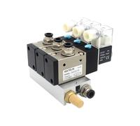 3V310-10-NO Blocco stazione elettrovalvola normalmente aperta con accessori silenziatore collettore di base DC12v DC24v AC110v AC220v 2 porte(DC24V 10mm fittings)