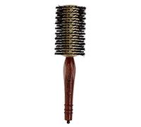 3VE Progress 2204 - Spazzola per capelli con manico in legno con puntale e setole in cinghiale rinforzato, diametro 60 mm