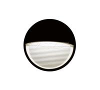 3W FARETTO INCASSO LED LUCE SCALE CORPO NERO ROTONDO BIANCO - Naturale - 007776