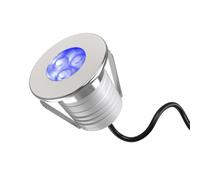 3W Faretto Subacquei - Faretti Piscina, Faretto Subacqueo Incasso, Mini Faretto Per Fontana DC 12V-24V, Luci Paesaggistiche Da Esterno A LED Impermeabile IP68, Per Fontane E Piscine Interrate(Blue,12V