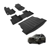 3W Set 4 di Tappetini per Toyota RAV4 XA50 2019-2025 2026 in Thorex™ e Tappetino per Bagagliaio su Misura, Facile da Pulire Tappeti per Auto Resistente e Tappeto Bagagliaio Antiscivolo per Toyota RAV4