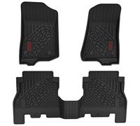 3W Tappetini adatti per Jeep Wrangler JL 2018-2024 Unlimited 4 porte (non JK o 4XE) per tutte le stagioni in TPE per 1a e 2a fila set completo di tappetini per auto, nero