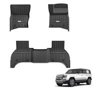 3W Tappetini adatti per Range Rover Defender 110 2020-2024 (solo per 7 posti) 1-2 file Pet Dog Friendly Car Footmat All Weather TPE impermeabile antiscivolo tappetini di protezione facile da pulire