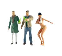 3x 1/64 Diorama Figure Street People Figures Ristorante Bar Miniature Scene
