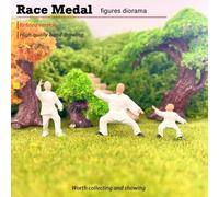 3x 1/64 Figura di Tai Chi per Micro Paesaggio Foto Props Decorazione per
