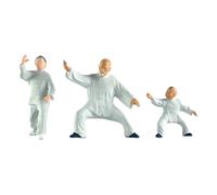 3x 1/64 Figura Tai Chi per collezioni di micro paesaggi Accessori per case