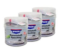 3x 1 KG Presto 2K Spatola IN Plastica Nero Spatola Plastica Massa Indurente