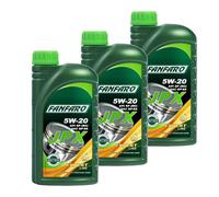 3x 1 Litro FANFARO Jpx 5W-20 Bassa Visciosità olio motore Api Sn Ilsac GF-5