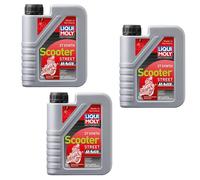 3x 1 Litro Liqui Moly 1053 Moto 2T Synth SCOOTER STREET RACE 2 Tempi Olio