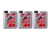 Liqui Moly 1505 Motorbike 2T Synth Street Racing Race Olio motore per moto, 1 litro, 3 pezzi
