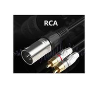 3X 1 XLR Maschio A 2 RCA Maschio Spina Audio Stereo Connettore Cavo Y Cavo Sdoppiatore per Microfono Mixing Console Amplificatore (1,5 M)
