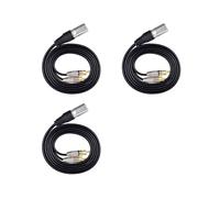 3X 1 XLR Maschio A 2 RCA Maschio Spina Audio Stereo Connettore Cavo Y Cavo Sdoppiatore per Microfono Mixing Console Amplificatore (1,5 M)