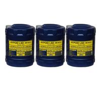 3X 10 Litri MANNOL Olio Per Cambio Ipoide LSD 85W-140 API GL-5 LS