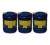 3x 10 Litro Mannol Multi Utto Wb 101 Api GL-4 Olio Ingranaggi Idraulico Trattore