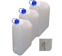 3x 10 Litro Tanica Acqua Con Birra Alla Spina E Coperchio Alimenti Vuoto Dicht