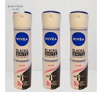 3X 150Ml Nivea Antitraspirante Deospray Black & White Invisible Clear