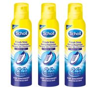 3x 150ml Scholl Fresco Step Elimina Odori Scarpa Deodorante 24h Protezione