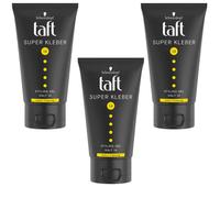 3x 150ml Schwarzkopf Taft Men Super Kleber Gel Styling, Halt 14
