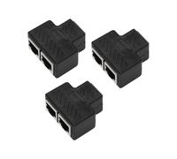 3X 2 Porta Rj45 Splitter Adapter Rete Lan Extender Ethernet Connettore Spina 1Pz
