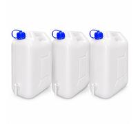 3x 20L Tanica Coperchio Rubinetto Beccuccio Acqua da Bere Plastica Cuscinetti