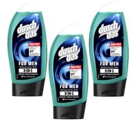 3x 250ml Duschdas For Uomo Marcato Herber Fragranza 3 IN 1 Gel Doccia & Shampoo