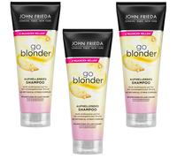 3X 250Ml John Frieda Go Blonder Shampoo Schiarente Con Agrumi E Camomilla