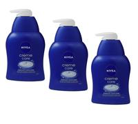 3X 250Ml Nivea Crema Care Sapone Liquido Profumato Con Dispenser